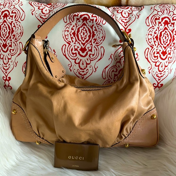 Pristine- VTG Gucci Leather Hobo Bag - Picture 3 of 14